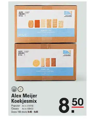 De Kweker Alex Meijer Koekjesmix Populair Of Classic aanbieding