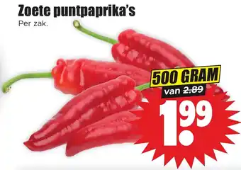 Dirk Zoete puntpaprika's 500 gram aanbieding