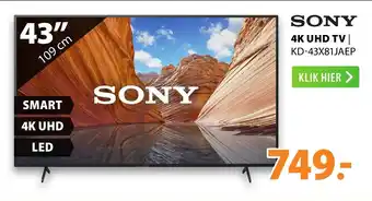 Expert SONY 4K UHD TV | KD-43X81JAEP aanbieding