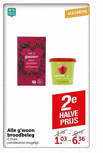 Coop Alle g'woon broodbeleg aanbieding