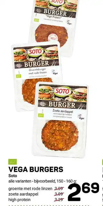 Ekoplaza Vega Burgers Soto 150-160 gram aanbieding