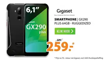 Expert Gigaset Smartphone | GX290 PLUS 64GB - RUGGEDIZED aanbieding