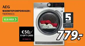 Expert AEG Warmtepompdroger | T8DEN95CS aanbieding