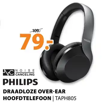 Expert Philips Draadloze over-ear hoofdtelefoon | TAPH805 aanbieding