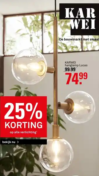 Karwei Karwei Hanglamp Lucas aanbieding