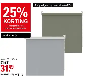 Karwei Karwei Rollgordijn 60x190 cm aanbieding