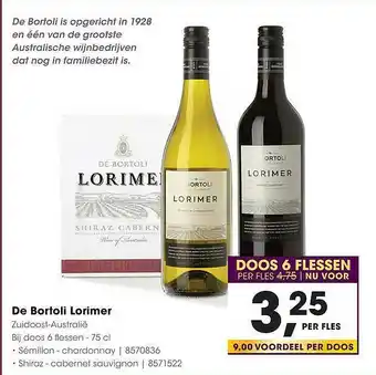 HANOS De Bortoli Lorimer  75 cl aanbieding