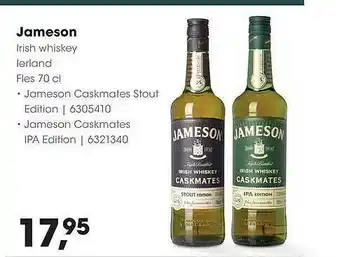 HANOS Jameson irish whiskey 70 cl aanbieding