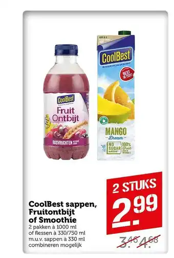 CoopCompact CoolBest sappen, fruitontbijt of smoothie aanbieding