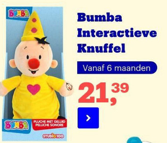 Bol.com Bumba Interactieve Knuffel aanbieding