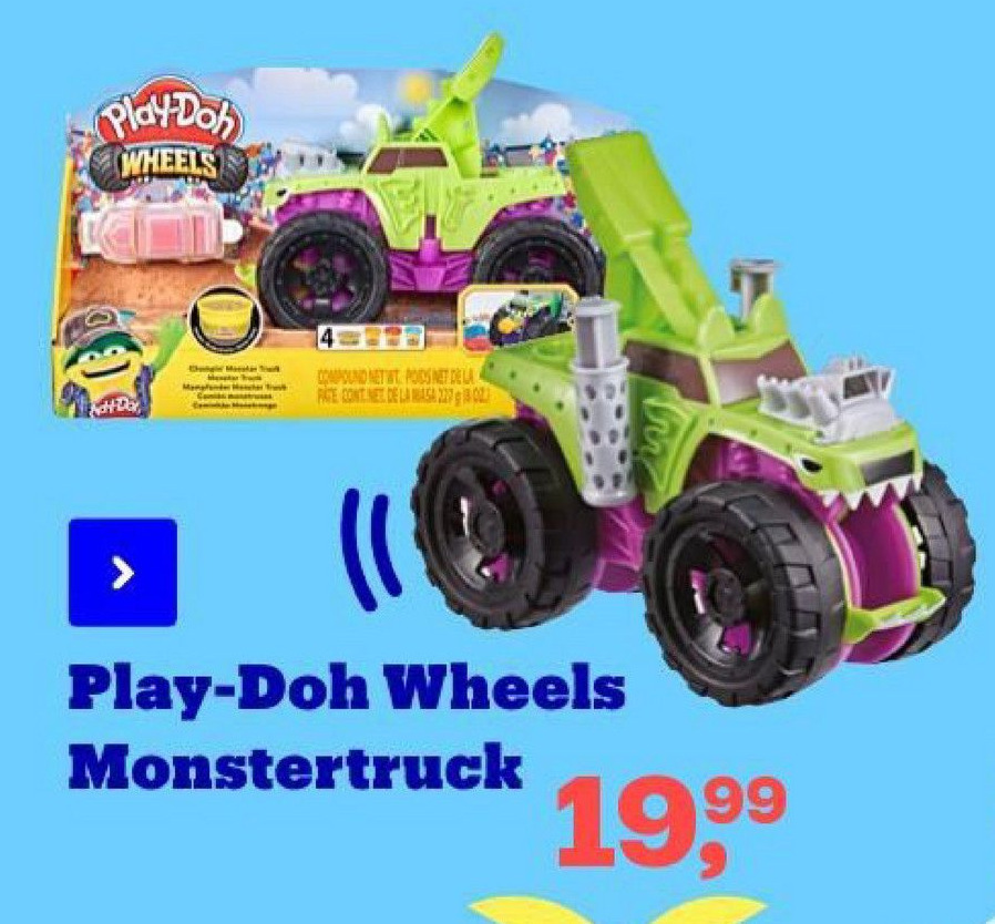 PlayDoh Wheels Monstertruck aanbieding bij