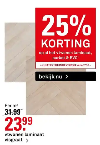 Karwei vtwonen Laminaat visgraat aanbieding