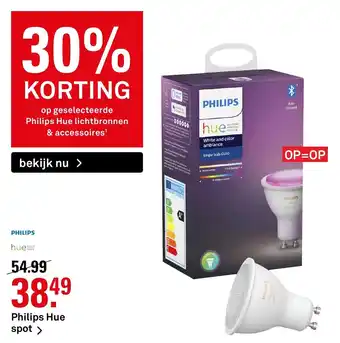 Karwei Philips Hue spot aanbieding