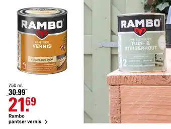 Karwei Rambo Pantser vernis 750ml aanbieding