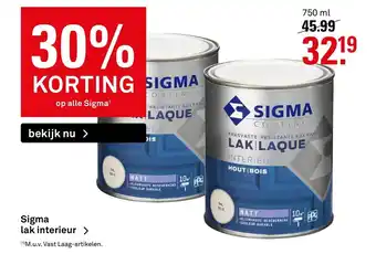 Karwei Sigma Lak interieur 750ml aanbieding