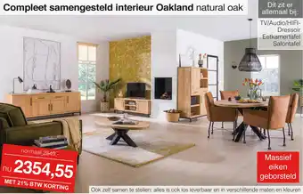 Woonsquare Compleet samengesteld interieur Oakland natural oak aanbieding