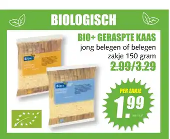 MCD Supermarkt Bio+ geraspte kaas 150 gram aanbieding