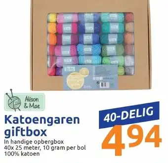 Action Katoengaren giftbox 40-delig aanbieding