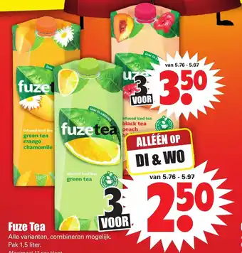 Dirk Fuze tea 3*1.5L aanbieding