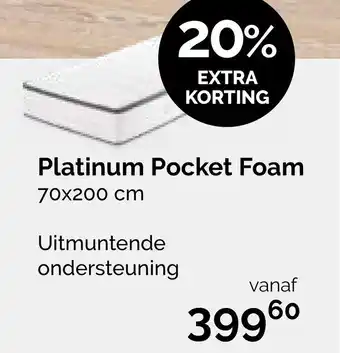 Beter Bed Platinum Pocket Foam 70x200 cm aanbieding