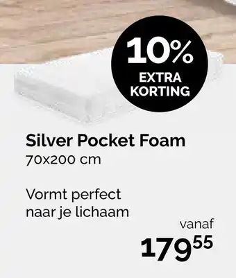 Beter Bed Silver Pocket Foam 70x200 cm aanbieding