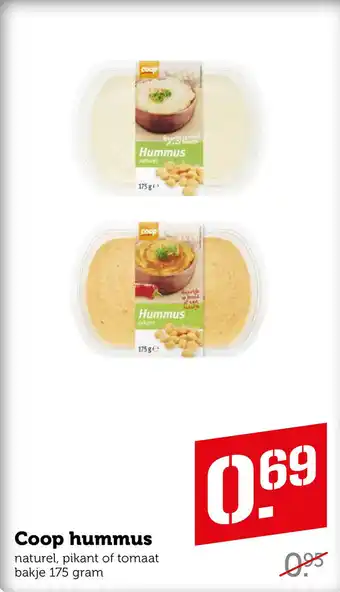 Coop Coop hummus aanbieding