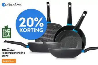 Blokker BK bluelabel koekenpannenserie Stone aanbieding