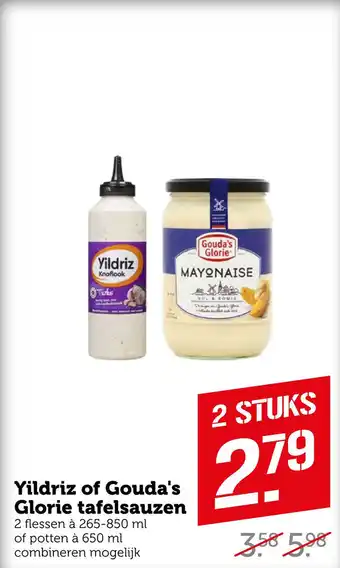 Coop Yildriz of Gouda's Glorie tafelsauzen aanbieding