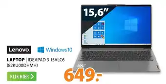 Expert Lenovo Laptop | Ideapad 3 15Alc6 (82Ku00Dhmh) aanbieding