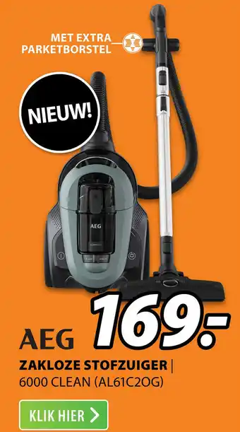 Expert Aeg Zakloze Stofzuiger 6000 Clean (Al61C2Og) aanbieding