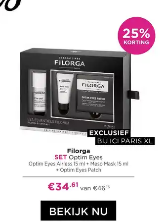 ICI Paris XL Filorga SET Optim Eyes aanbieding