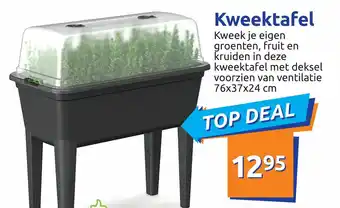 Action Kweektafel met deksel en ventilatie aanbieding