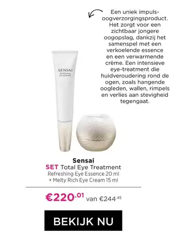 ICI Paris XL Sensai SET Total Eye Treatment aanbieding