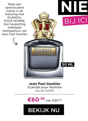 ICI Paris XL Jean Paul Gaultier Scandal pour Homme Eau de Toilette aanbieding