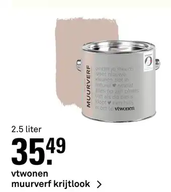 Karwei vtwonen muurverf krijtlook aanbieding