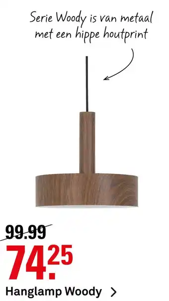 Karwei Hanglamp Woody aanbieding