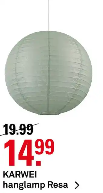 Karwei KARWEI hanglamp Resa aanbieding