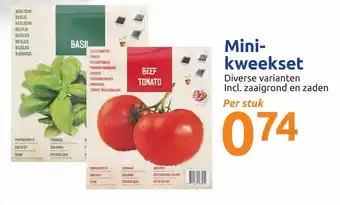Action Mini kweekset incl. zaaigrond en zaden aanbieding