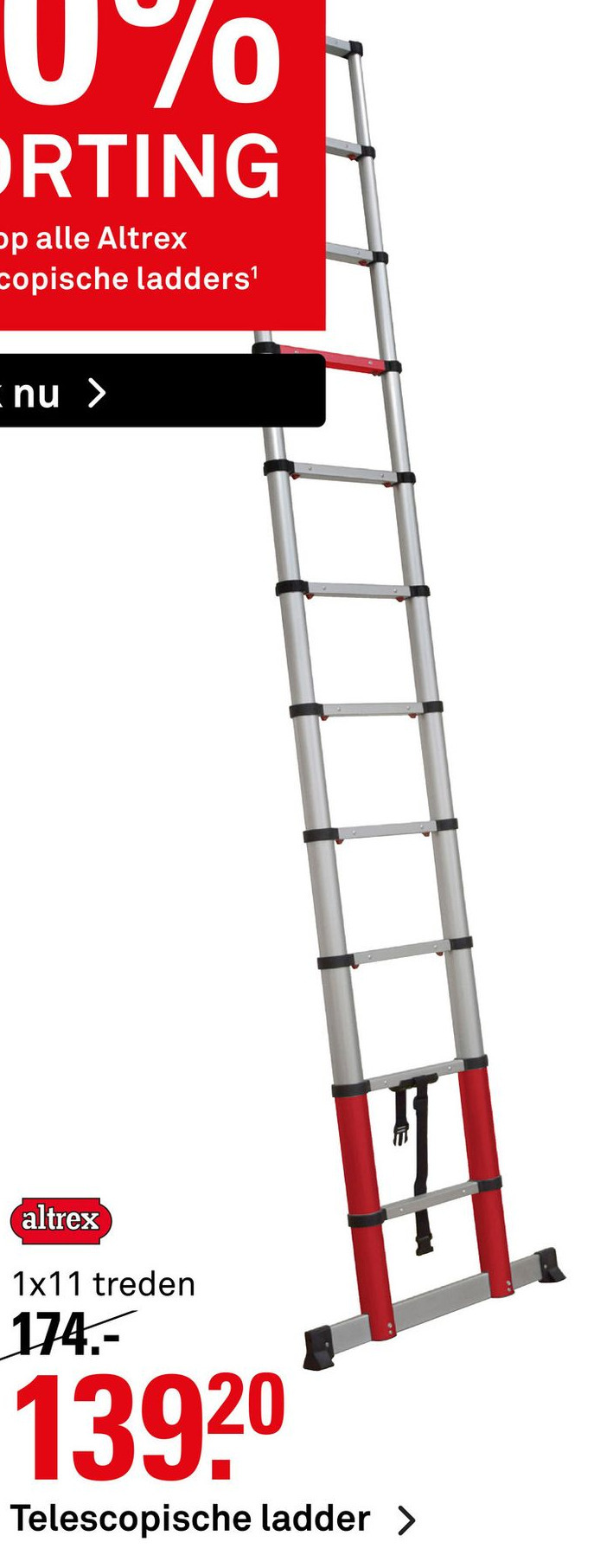 Telescopische ladder aanbieding bij Karwei