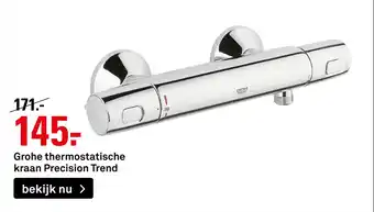 Karwei Grohe thermostatische kraan Precision Trend aanbieding