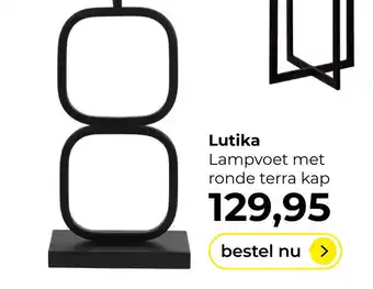 Lampidee Lutika - Lampvoet 1 lichts 23x46 cm mat zwart aanbieding