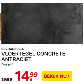 Praxis Vloertegel Concrete Antraciet aanbieding