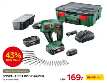 Praxis Bosch Accu Boorhamer Type Uneo Maxx aanbieding