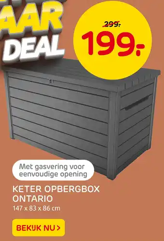 Praxis Keter Opbergbox Ontario aanbieding