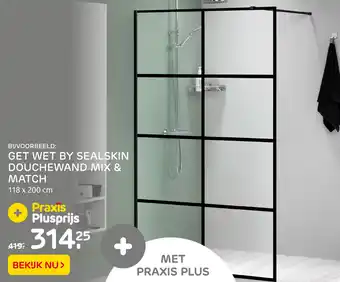 Praxis Get Wet By Sealskin Douchewand Mix & Match aanbieding