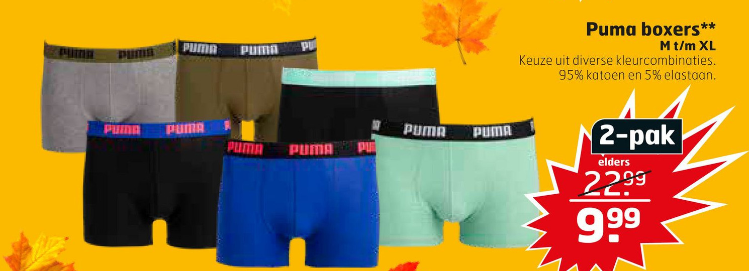 Puma boxers** Mt/m XL aanbieding bij Trekpleister