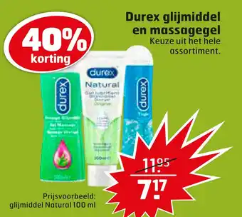 Trekpleister Durex glijmiddel en massagegel aanbieding