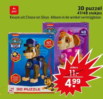 Trekpleister 3D puzzel aanbieding