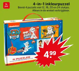 Trekpleister 4-in-1 inkleurpuzzel aanbieding