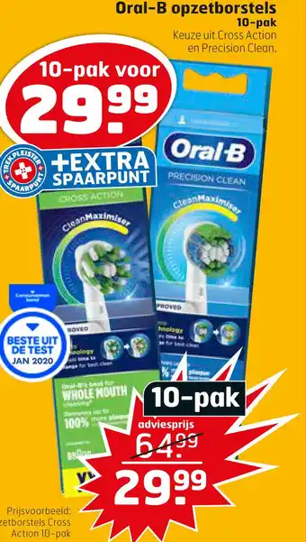 Trekpleister Oral-B opzetborstels 10-pak aanbieding